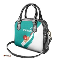 New Zealand Cricket Shoulder Handbag Kiwi Birds Haka Dance Turquoise Fern Sporty Style LT03
