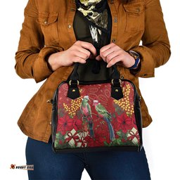 Merry Chrissie Australia King Parrots Shoulder Handbag Aboriginal Art LT7