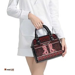 Kia Ora New Zealand Shoulder Handbag Maori Language Week Whero Taniko Motif LT14