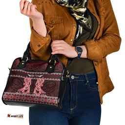 Kia Ora New Zealand Shoulder Handbag Maori Language Week Whero Taniko Motif LT14