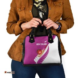 New Zealand Cricket Shoulder Handbag Kiwi Birds Haka Dance Pink Fern Sporty Style LT03