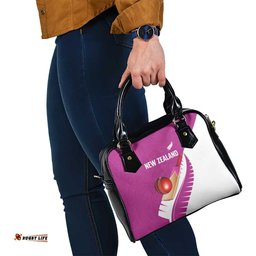 New Zealand Cricket Shoulder Handbag Kiwi Birds Haka Dance Pink Fern Sporty Style LT03