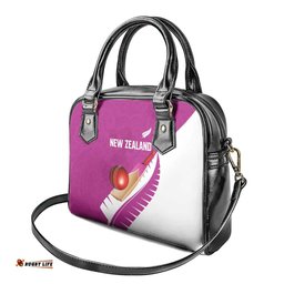 New Zealand Cricket Shoulder Handbag Kiwi Birds Haka Dance Pink Fern Sporty Style LT03