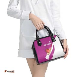 New Zealand Cricket Shoulder Handbag Kiwi Birds Haka Dance Pink Fern Sporty Style LT03