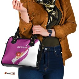 New Zealand Cricket Shoulder Handbag Kiwi Birds Haka Dance Pink Fern Sporty Style LT03