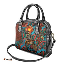 NAIDOC Week 26 Shoulder Handbag 50 Years of Deadly Aboriginal Motif LT03
