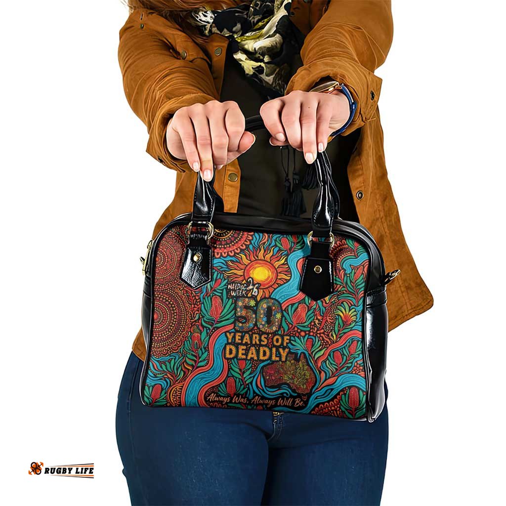 NAIDOC Week 26 Shoulder Handbag 50 Years of Deadly Aboriginal Motif LT03