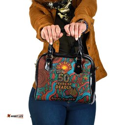 NAIDOC Week 26 Shoulder Handbag 50 Years of Deadly Aboriginal Motif LT03