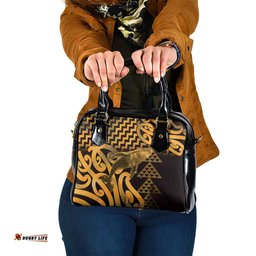 Humpback Whale Matariki New Zealand Shoulder Handbag NZ Maori Paikea Poutama Luxury Gold LT14