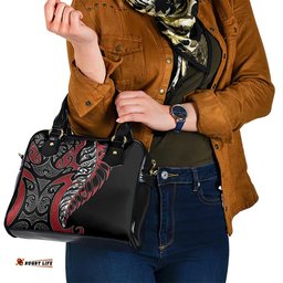 Koru Fern New Zealand Shoulder Handbag Maori Tribal Pattern LT9