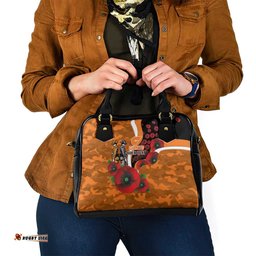 Greater Giants ANZAC Personalised Shoulder Handbag Lest We Forget Poppy Camo LT9