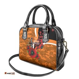 Greater Giants ANZAC Personalised Shoulder Handbag Lest We Forget Poppy Camo LT9
