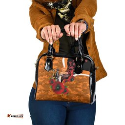 Greater Giants ANZAC Personalised Shoulder Handbag Lest We Forget Poppy Camo LT9