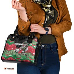 Custom Rabbitohs Shoulder Handbag Rabbit Mascot With Aboriginal Indigenous DT05