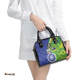 India Vs Australian Cricket Custom Shoulder Handbag Ashoka Chakra and Aboriginal Together LT9