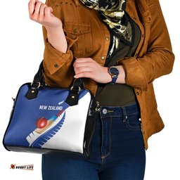 New Zealand Cricket Shoulder Handbag Kiwi Birds Haka Dance Blue Fern Sporty Style LT03