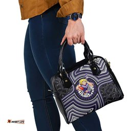 Fremantle Dockers Shoulder Handbag Indigenous Monochrome Dot Art Mascot Style TS04