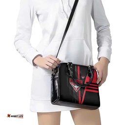 Essendon Bombers Shoulder Handbag Modern Geometric Sports Graphic Style TS04