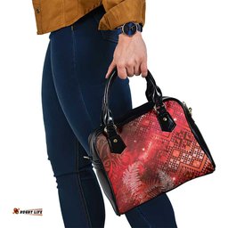 Aotearoa Taniko Matariki Shoulder Handbag Cosmic Red LT7