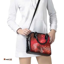 Aotearoa Taniko Matariki Shoulder Handbag Cosmic Red LT7