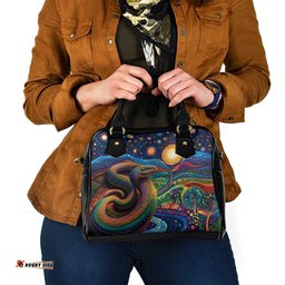 Aboriginal Dreamtime Rainbow Serpent Shoulder Handbag LT9