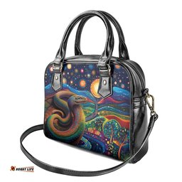 Aboriginal Dreamtime Rainbow Serpent Shoulder Handbag LT9