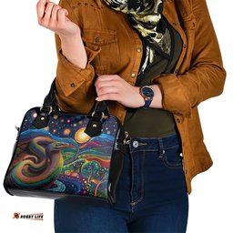Aboriginal Dreamtime Rainbow Serpent Shoulder Handbag LT9