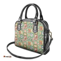 Aussie Birds Christmas La La Land Shoulder Handbag Green Vintage Stamp Edition LT9