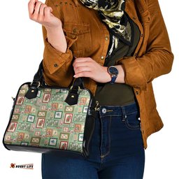 Aussie Birds Christmas La La Land Shoulder Handbag Green Vintage Stamp Edition LT9