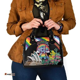 Aussia Pride Month Rainbow Koala Shoulder Handbag LT9