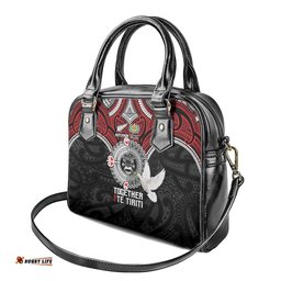 Aotearoa and Tonga Mo Te Tiriti Shoulder Handbag New Zealand Honour The Treaty Ake!Ake!Ake! LT9