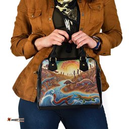 Aboriginal Dreamtime Animals Stories Shoulder Handbag LT9