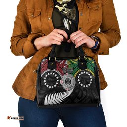 Aotearoa and Cook Islands Mo Te Tiriti Shoulder Handbag New Zealand Honour The Treaty Ake!Ake!Ake! LT9