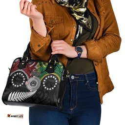 Aotearoa and Cook Islands Mo Te Tiriti Shoulder Handbag New Zealand Honour The Treaty Ake!Ake!Ake! LT9