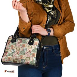 Aussie Birds Christmas La La Land Shoulder Handbag Beige Vintage Stamp Edition LT9