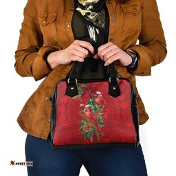 Aussie Red Cardinal Shoulder Handbag Aboriginal Inspired Christmas LT9