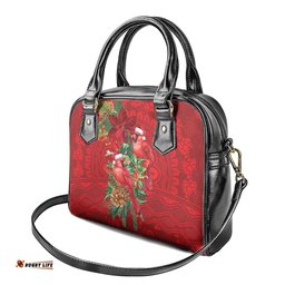 Aussie Red Cardinal Shoulder Handbag Aboriginal Inspired Christmas LT9