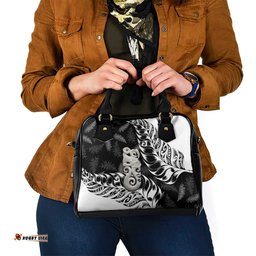 Aotearoa Manaia NZ Maori Silver Fern Shoulder Handbag LT14