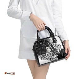 Aotearoa Manaia NZ Maori Silver Fern Shoulder Handbag LT14