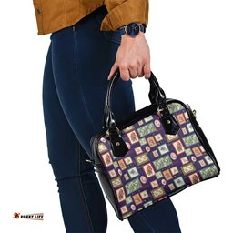 Aussie Birds Christmas La La Land Shoulder Handbag Navy Blue Vintage Stamp Edition LT9