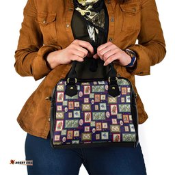 Aussie Birds Christmas La La Land Shoulder Handbag Navy Blue Vintage Stamp Edition LT9