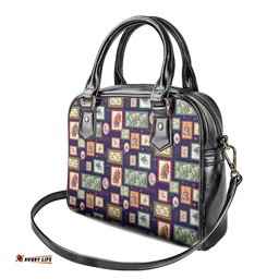 Aussie Birds Christmas La La Land Shoulder Handbag Navy Blue Vintage Stamp Edition LT9