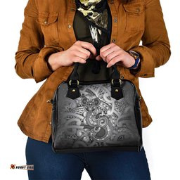 Aotearoa Maori Hei Tiki Shoulder Handbag Kiwikiwi Kowhaiwhai Puhoro Motif LT9