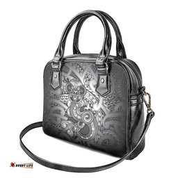 Aotearoa Maori Hei Tiki Shoulder Handbag Kiwikiwi Kowhaiwhai Puhoro Motif LT9