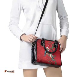 Aussie Kokaburra Waratah Christmas Shoulder Handbag Aboriginal Dots Painting LT9