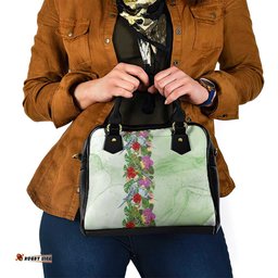 Aussie Budgies Blue And Green Tropical Birds Shoulder Handbag LT9