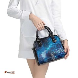 Aotearoa Taniko Matariki Shoulder Handbag Cosmic Blue LT7
