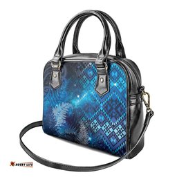 Aotearoa Taniko Matariki Shoulder Handbag Cosmic Blue LT7