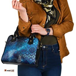Aotearoa Taniko Matariki Shoulder Handbag Cosmic Blue LT7