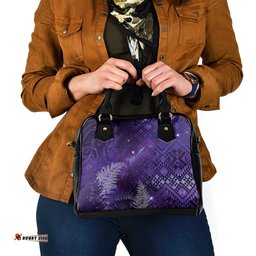 Aotearoa Taniko Matariki Shoulder Handbag Cosmic Violet LT7